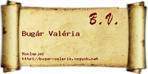 Bugár Valéria névjegykártya