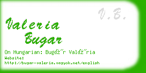 valeria bugar business card